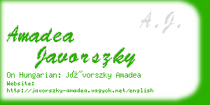 amadea javorszky business card